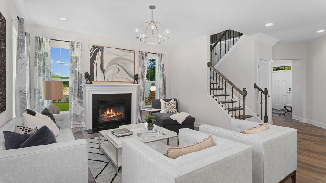 Furnished interior view inside a new home in Sidney Creek Single Family, Zebulon (Image 10).