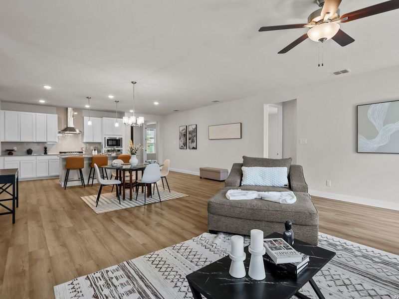 Furnished interior view inside a new home in Ladera, San Antonio (Image 32).