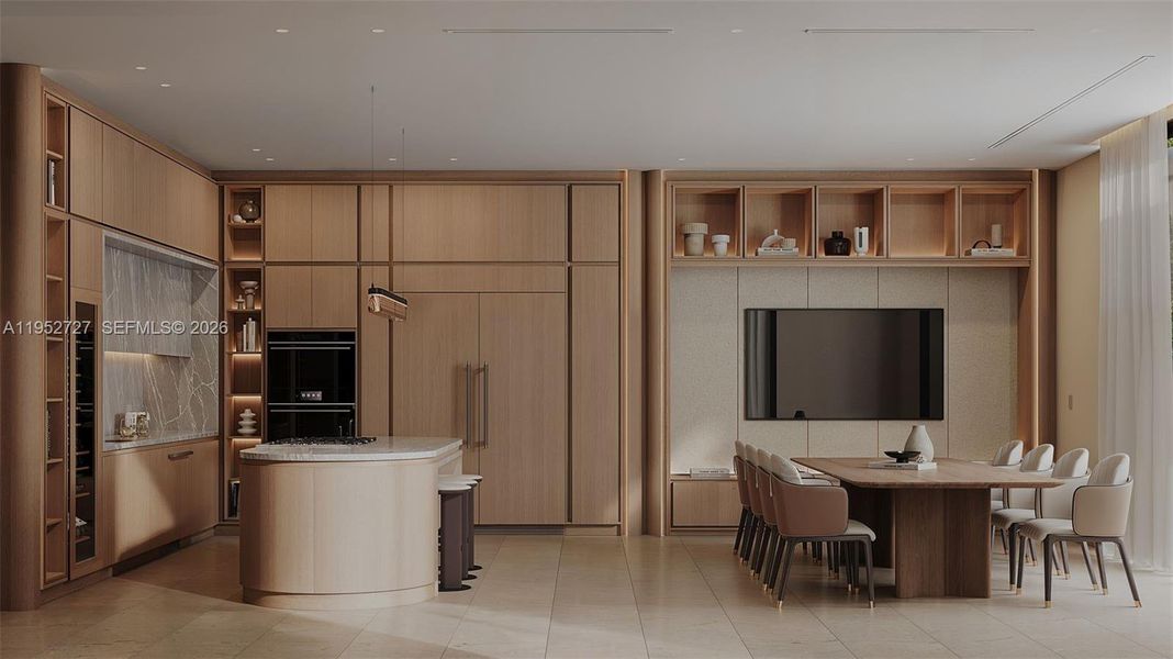 Furnished interior view inside a new home in , Miami Beach (Image 4).