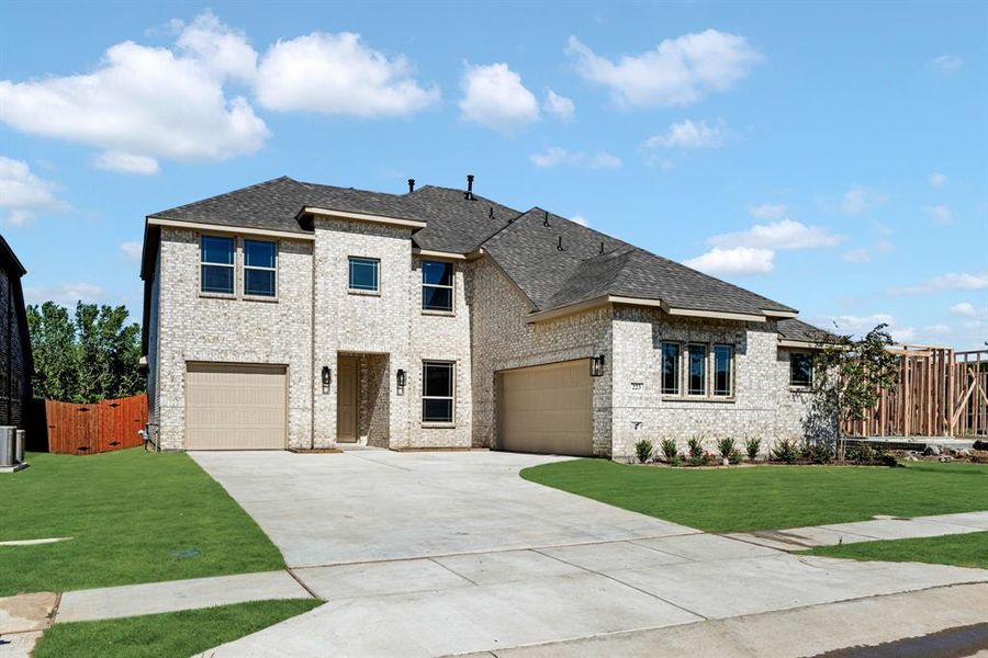 Front exterior of a new home in Sunset Ridge, Alvarado, TX, highlighting curb appeal (Image 25).
