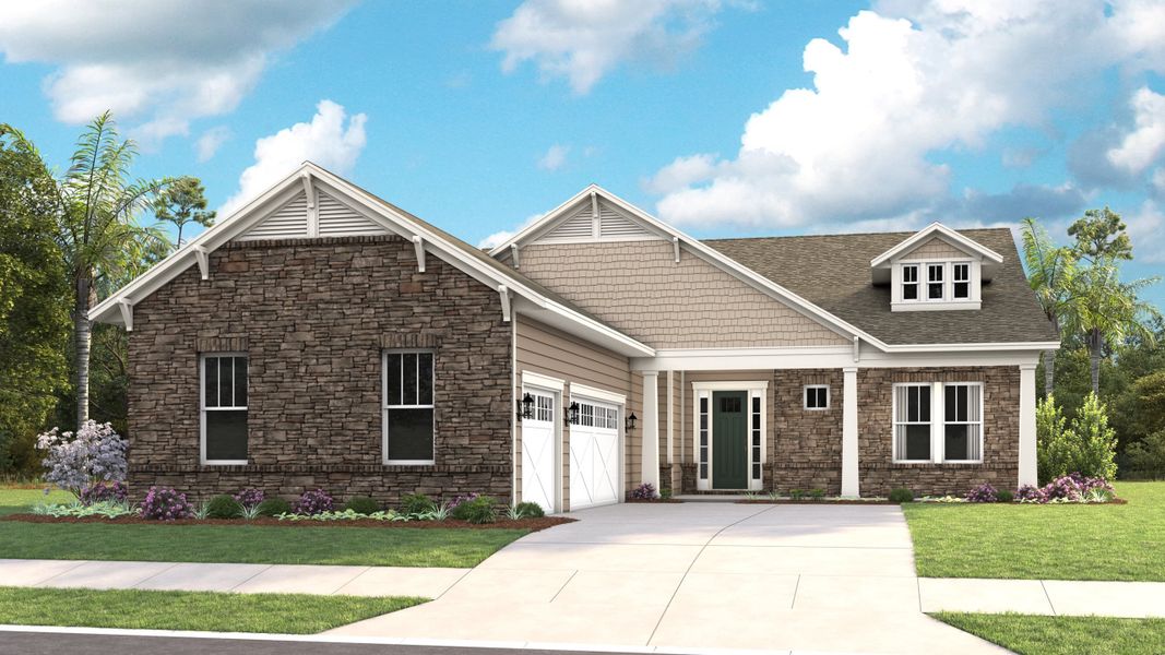 BS-Craftsman Courtyard Stone Elevation BS-Craftsman Courtyard Stone Elevation