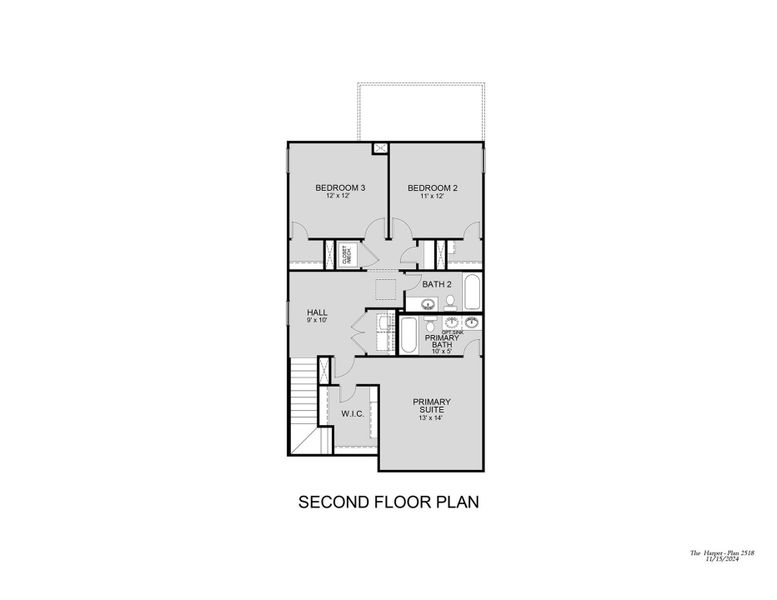 2D floor plan layout of this home in Townsend Reserve, Splendora, TX (Image 3).
