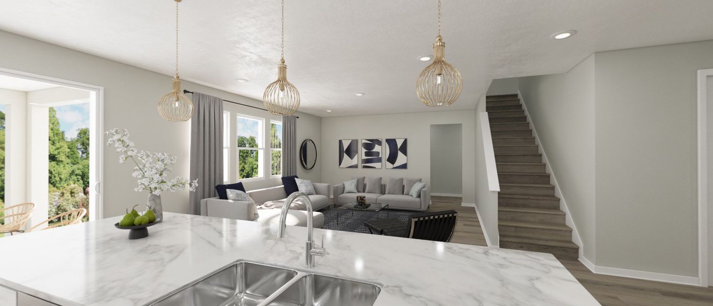 Representative furnished interior of a home built from the Sequoia II by Beazer Homes in Vintner Reserve, Clermont (Image 9).