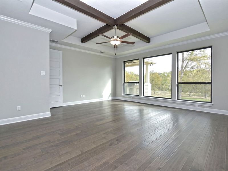 Representative unfurnished interior of a home built from the Madera II by Giddens Homes in Scofield Farms Estates, Georgetown (Image 315).