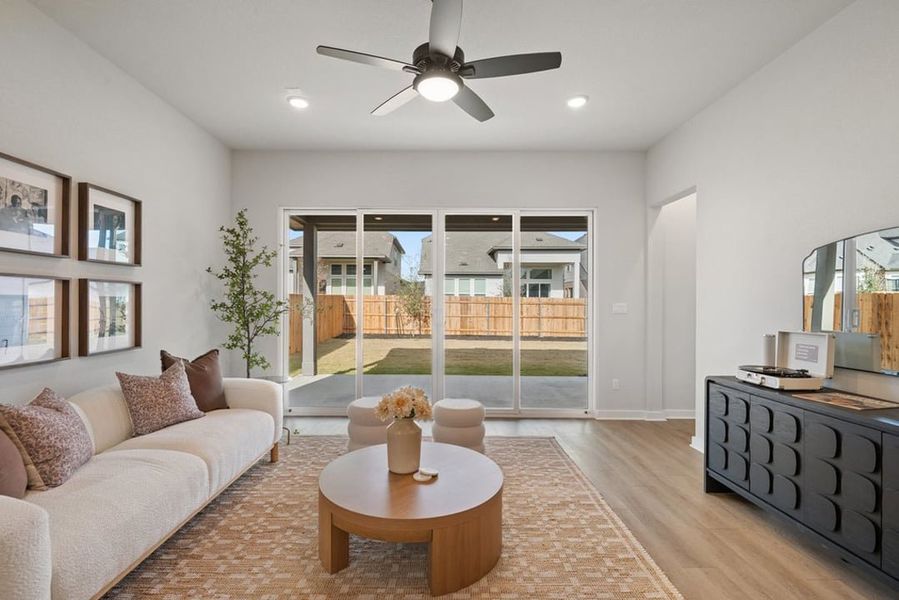 Furnished interior view inside a new home in Arbor Collection at Heritage, Dripping Springs (Image 30).