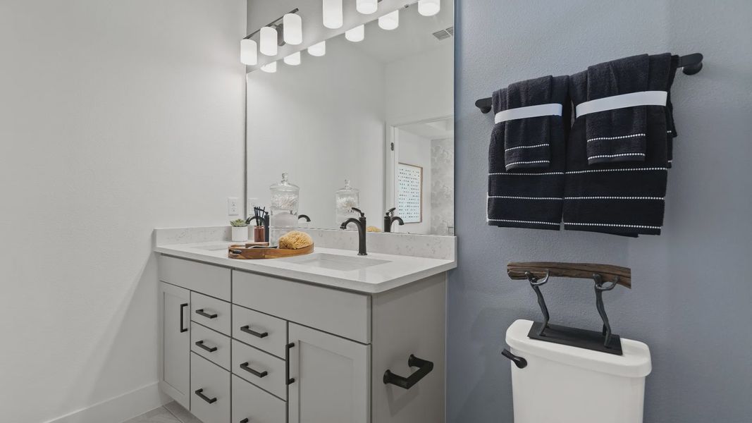 Representative furnished interior of a home built from the Lantana by DRB Homes in Parkview at Hamlin, Winter Garden (Image 38).