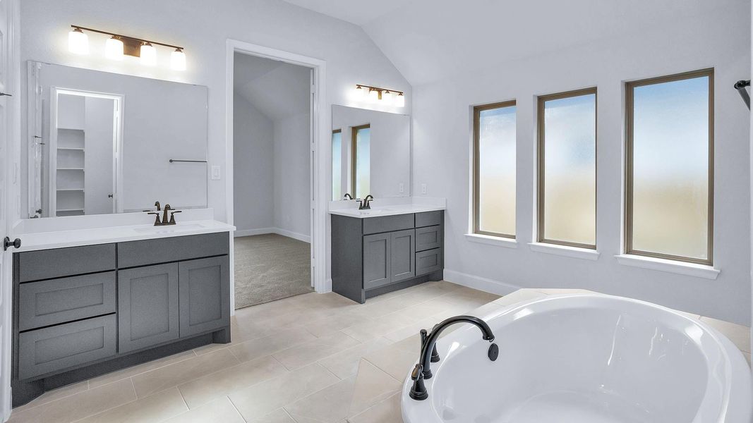 Furnished interior view inside a new home in Woodhavyn 50', Magnolia (Image 11).