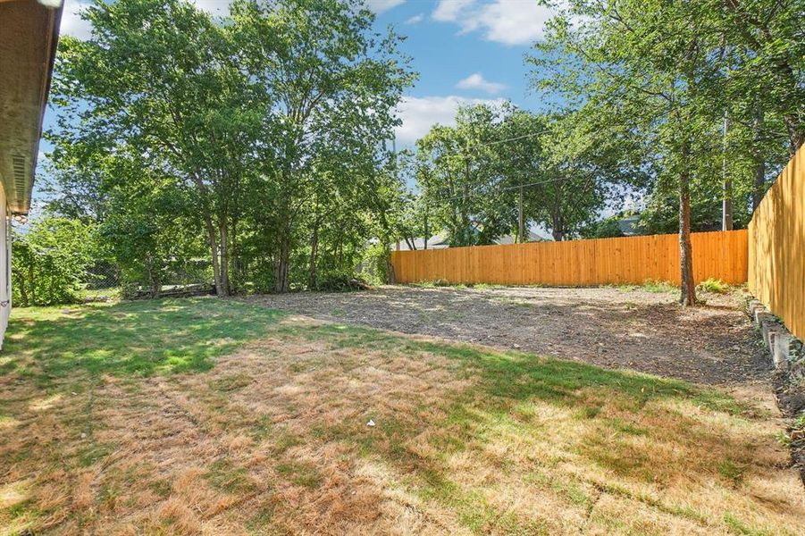 View of fenced backyard View of fenced backyard