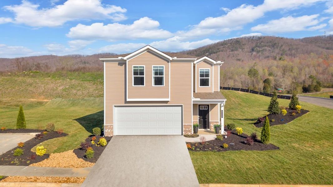 Front exterior of a new home in Emory Creek, Harriman, TN, highlighting curb appeal (Image 22).
