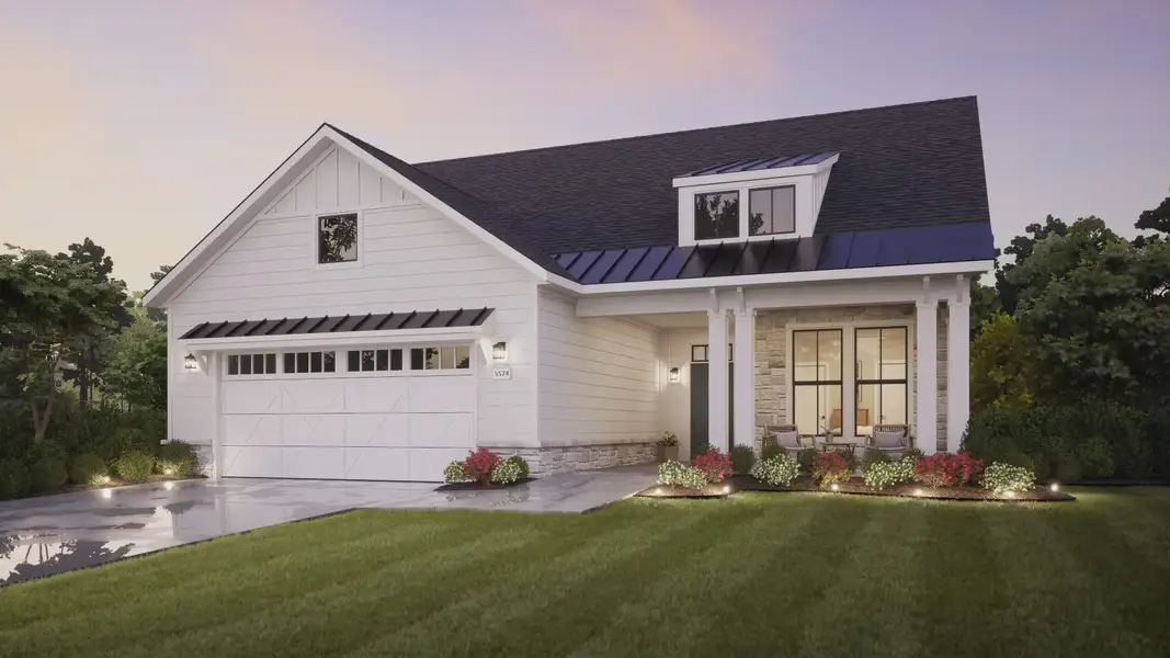 Representative exterior photo of a completed home built from the Torino by Epcon Communities in The Courtyards at Walters Farm, Huntersville, NC (Image 14).