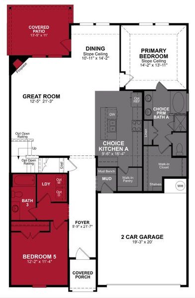 2D floor plan layout of this home in Churchill, Anna, TX (Image 4).