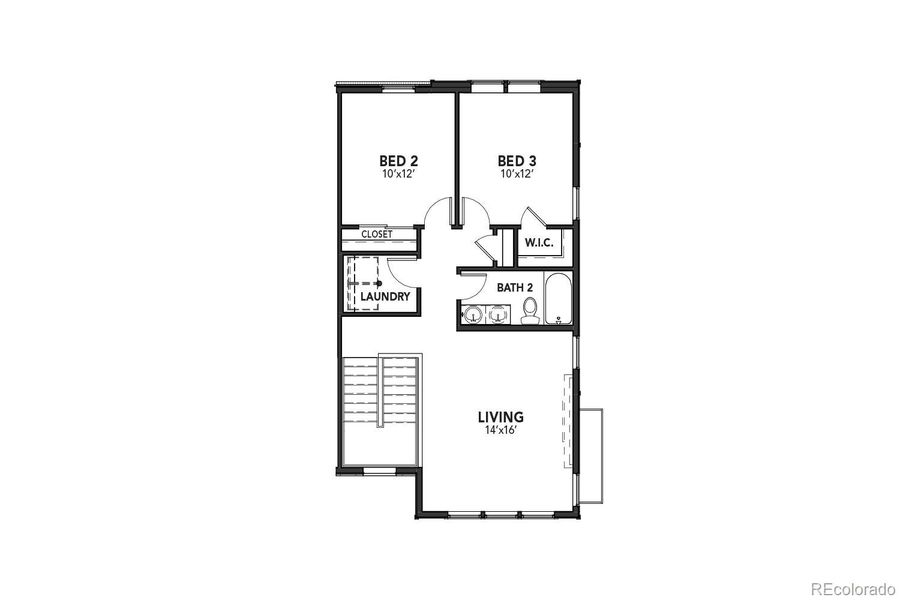 2D floor plan layout of this home in Windler Townhomes, Aurora, CO (Image 4). 2D floor plan layout of this home in Windler Townhomes, Aurora, CO (Image 4).