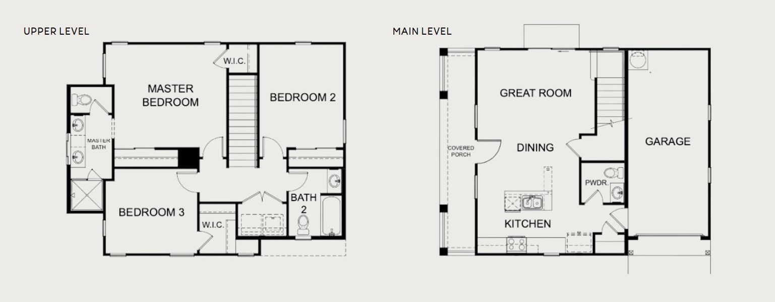 2D floor plan layout for the Garfield 4B by Encanto Living in Encanto at Bell Park, Phoenix, AZ (Image 2).