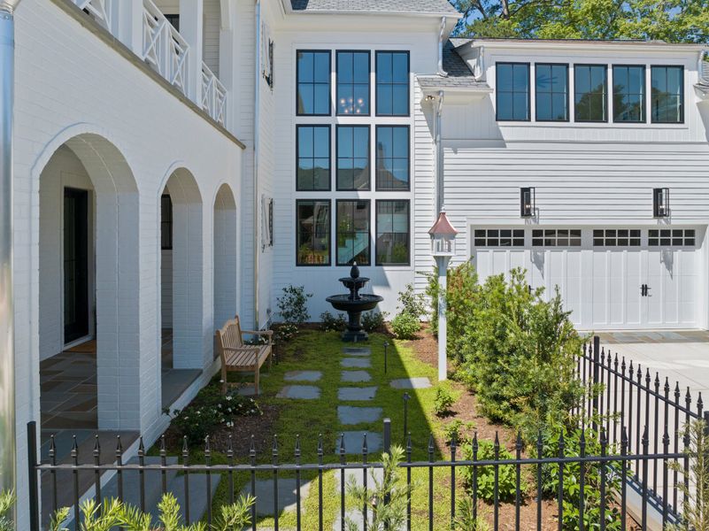 Representative exterior details of a home built from the Olivia by Homes by Dickerson in The Founding at Blue Ridge, Raleigh (Image 5).