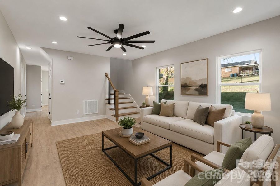 Furnished interior view inside a new home in , Hickory (Image 14).