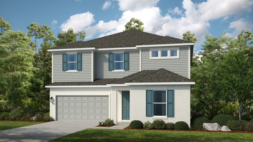 Representative exterior photo of a completed home built from the Seaside by Taylor Morrison in Sunbridge, Orlando, FL (Image 22). Representative exterior photo of a completed home built from the Seaside by Taylor Morrison in Sunbridge, Orlando, FL (Image 22).