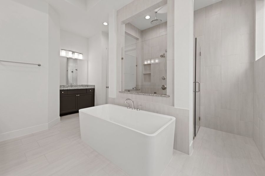 Furnished interior view inside a new home in Elyson, Katy (Image 9). Furnished interior view inside a new home in Elyson, Katy (Image 9).