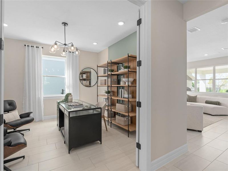 Furnished interior view inside a new home in Bridgewalk, St. Cloud (Image 12).
