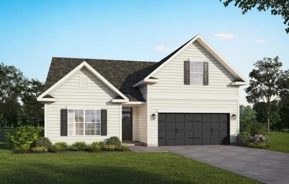 Front exterior of a new home in Killian Manor at The Adares, Adairsville, GA, highlighting curb appeal (Image 1). Front exterior of a new home in Killian Manor at The Adares, Adairsville, GA, highlighting curb appeal (Image 1).
