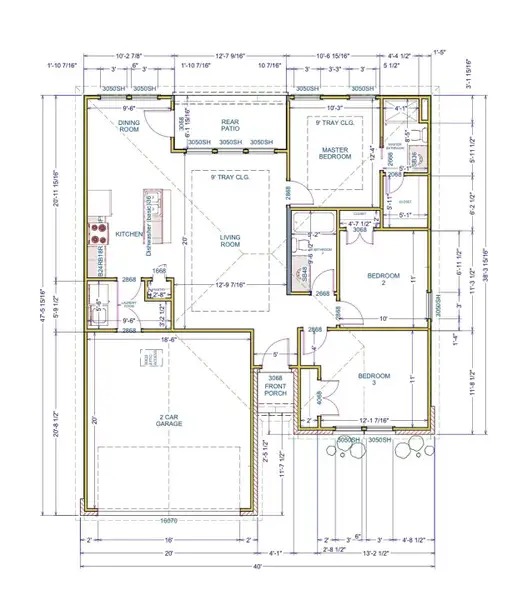 2D floor plan layout of this home in , Cleveland, TX (Image 3).