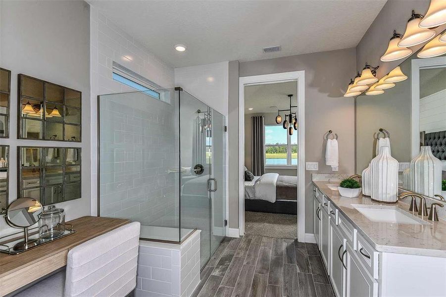 Furnished interior view inside a new home in Del Webb Sunbridge, St. Cloud (Image 21).