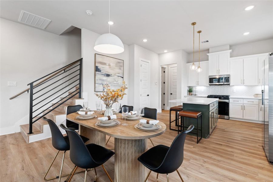 The open floor plan prioritizes flow and usability, creating a natural transition between gathering spaces without interruption.