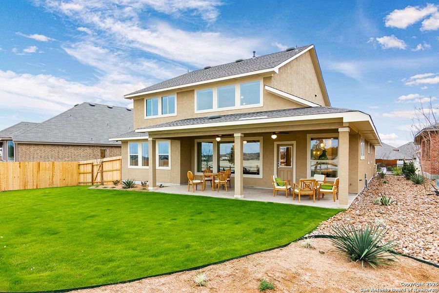 Front exterior of a new home in Davis Ranch 60', San Antonio, TX, highlighting curb appeal (Image 1). Front exterior of a new home in Davis Ranch 60', San Antonio, TX, highlighting curb appeal (Image 1).