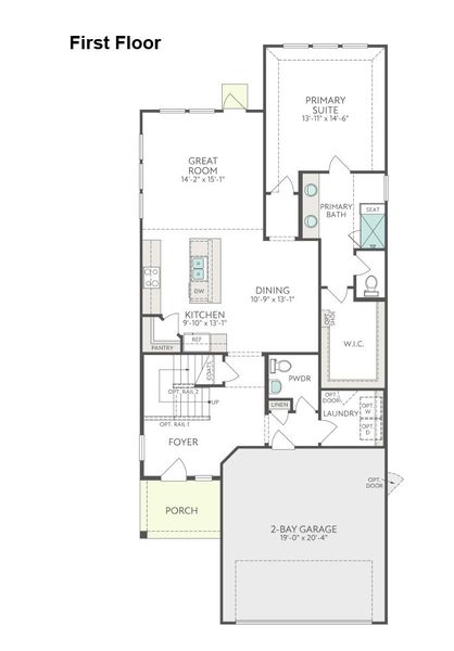 2D floor plan layout for the Avery by Tri Pointe Homes in Prairie Collection at The Meadows, Krum, TX (Image 3). 2D floor plan layout for the Avery by Tri Pointe Homes in Prairie Collection at The Meadows, Krum, TX (Image 3).