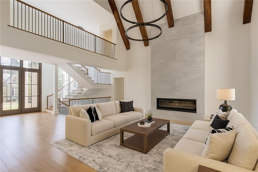 Furnished interior view inside a new home in , Suwanee (Image 5).