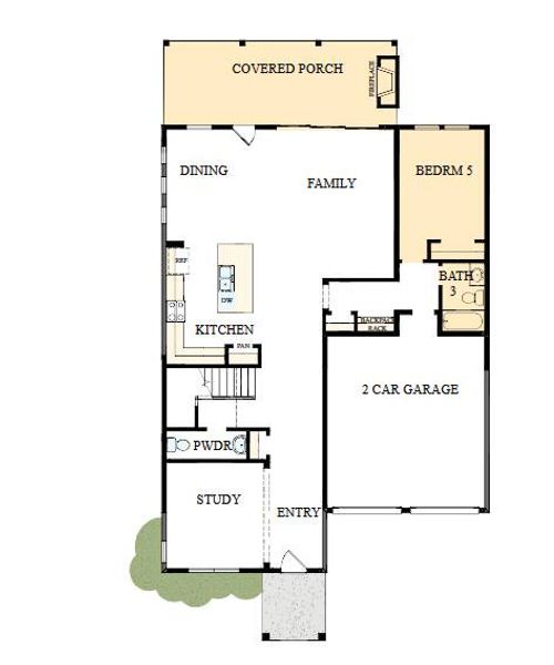 2D floor plan layout of this home in Point Hope - Village Collection, Charleston, SC (Image 5).