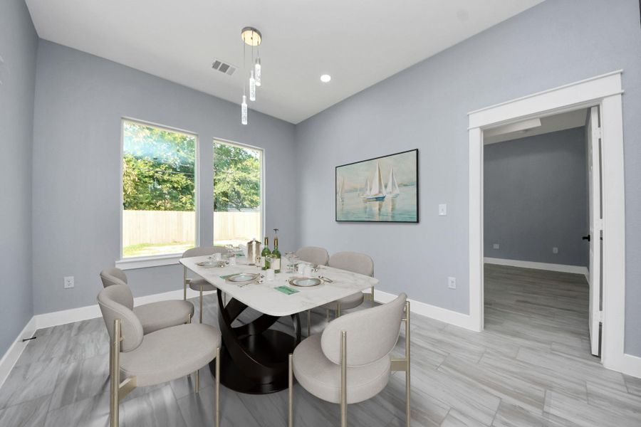 Furnished interior view inside a new home in , La Porte (Image 10).