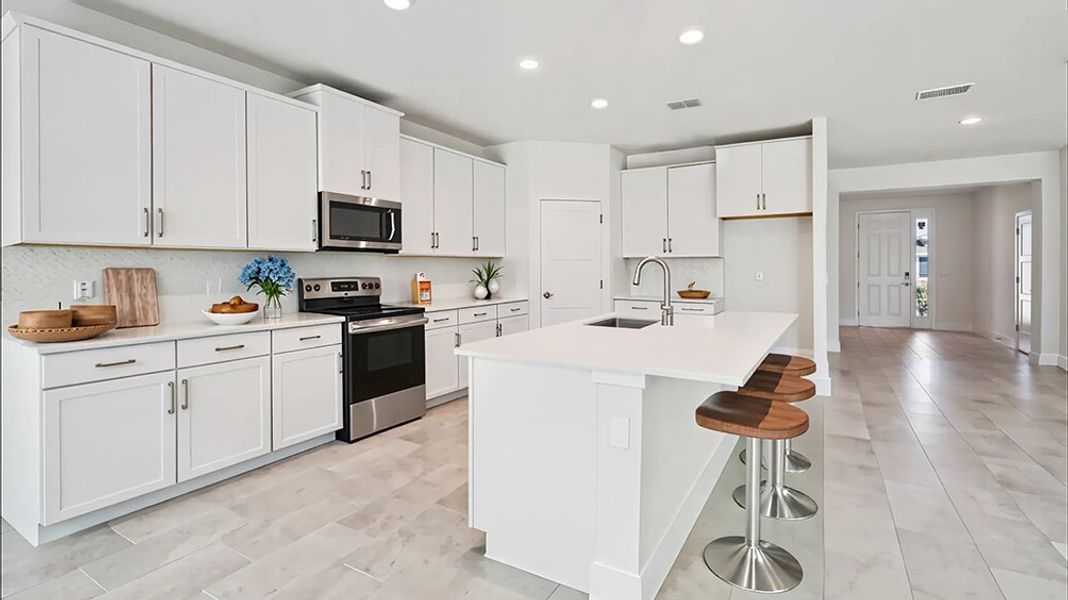 Furnished interior view inside a new home in Buchanan Trails, Newberry (Image 3).