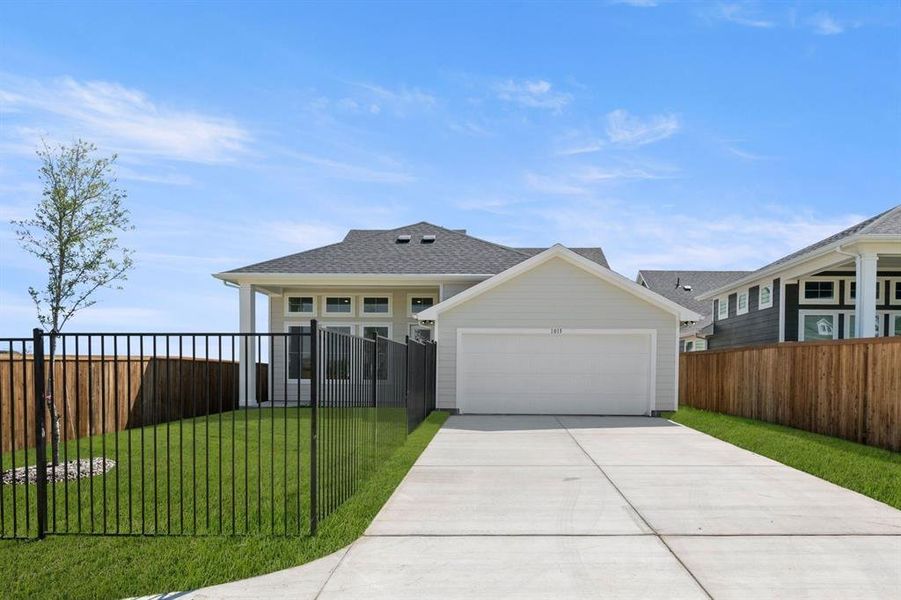 Front exterior of a new home in MidTowne, Midlothian, TX, highlighting curb appeal (Image 22).