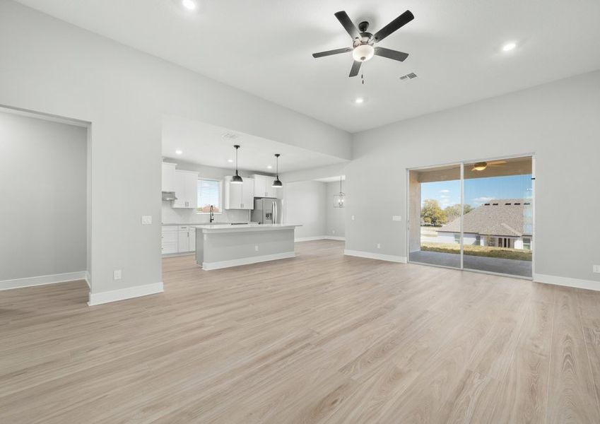 Open layout for entertaining.