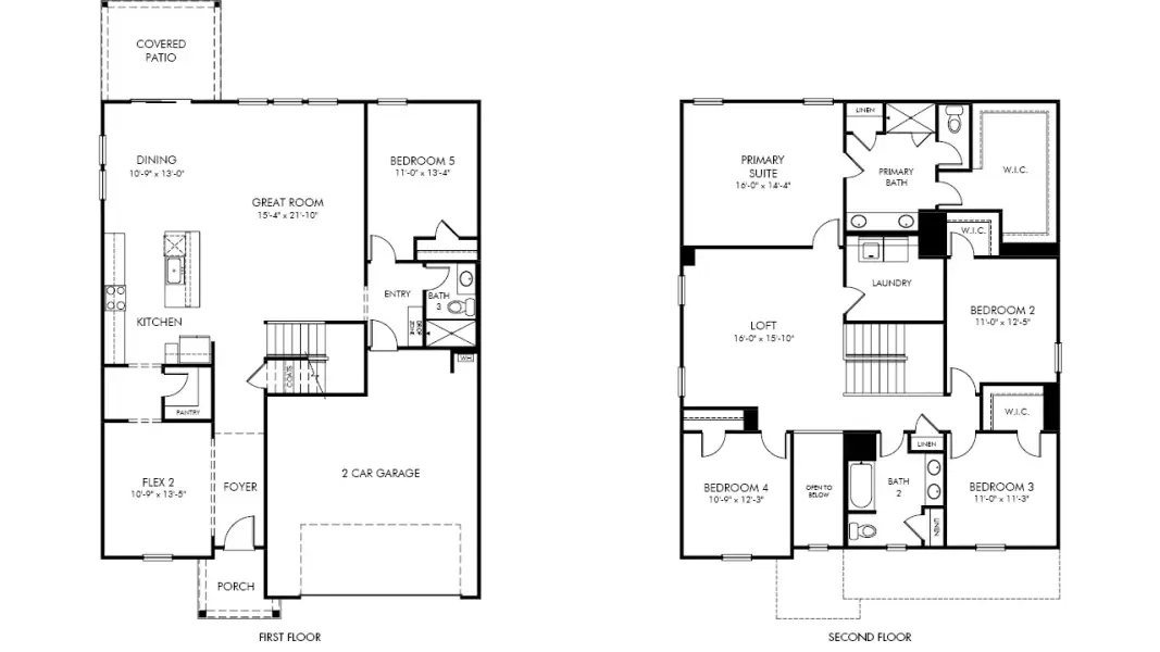 2D floor plan layout of this home in Oakwood, Mebane, NC (Image 2).