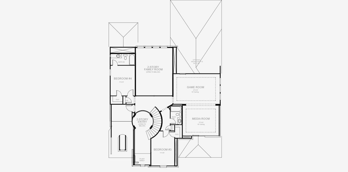 2D floor plan layout for the 3650W by Perry Homes in Windborne 100', Converse, TX (Image 3). 2D floor plan layout for the 3650W by Perry Homes in Windborne 100', Converse, TX (Image 3).