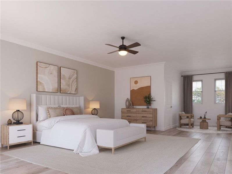 Furnished interior view inside a new home in Brookside Reserve, Alpharetta (Image 4).