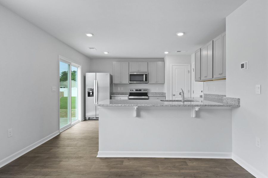 Furnished interior view inside a new home in Center Pointe, Santee (Image 5). Furnished interior view inside a new home in Center Pointe, Santee (Image 5).