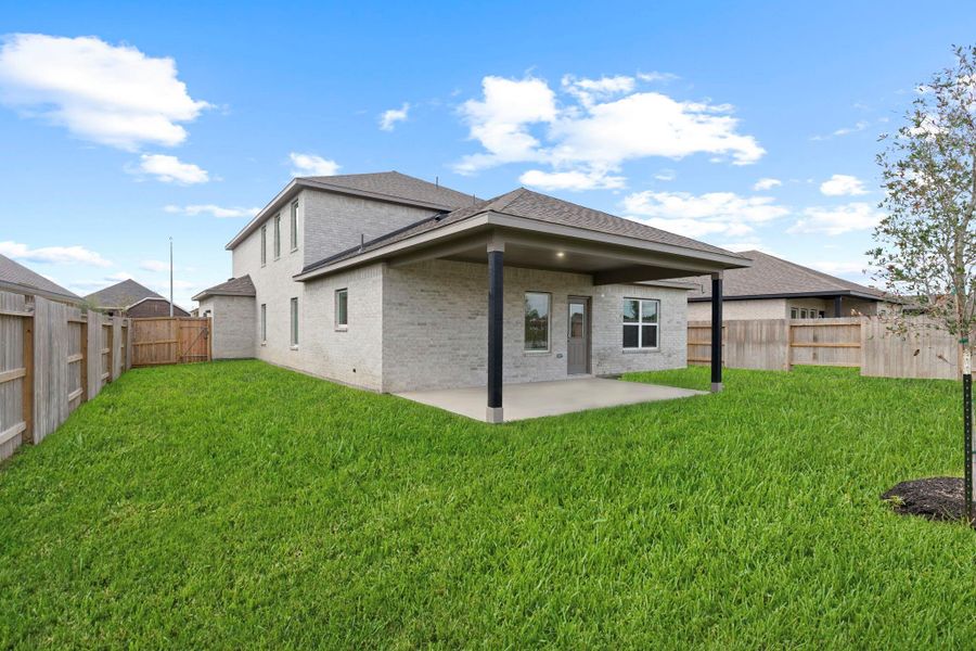 Large fenced backyard with open grassy area ready for family fun, gardening, or even a future pool addition. Large fenced backyard with open grassy area ready for family fun, gardening, or even a future pool addition.