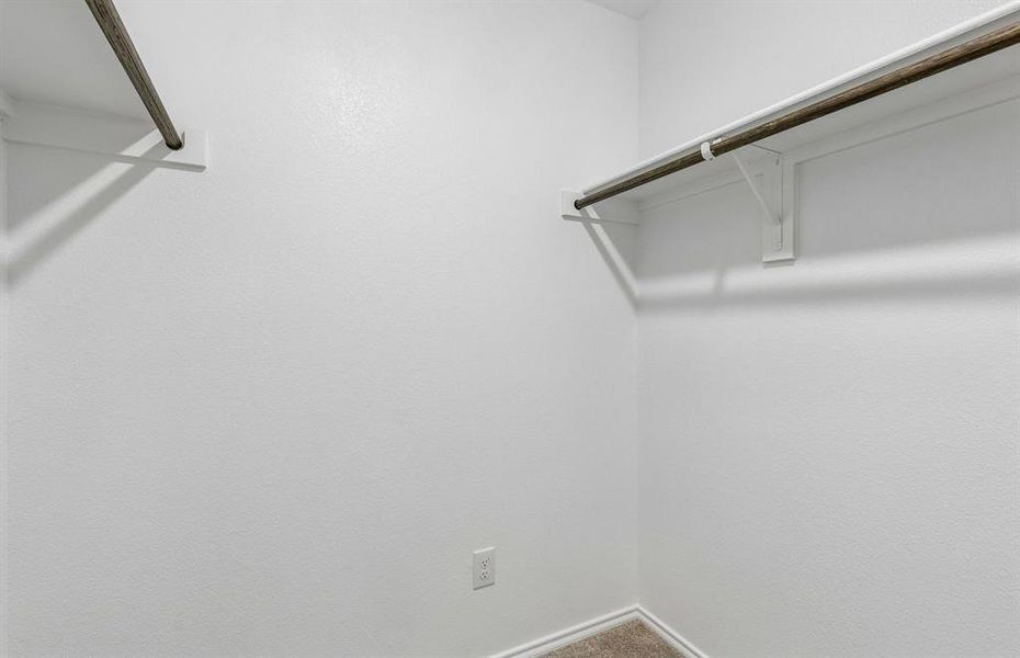 Walk in closet in primary bath