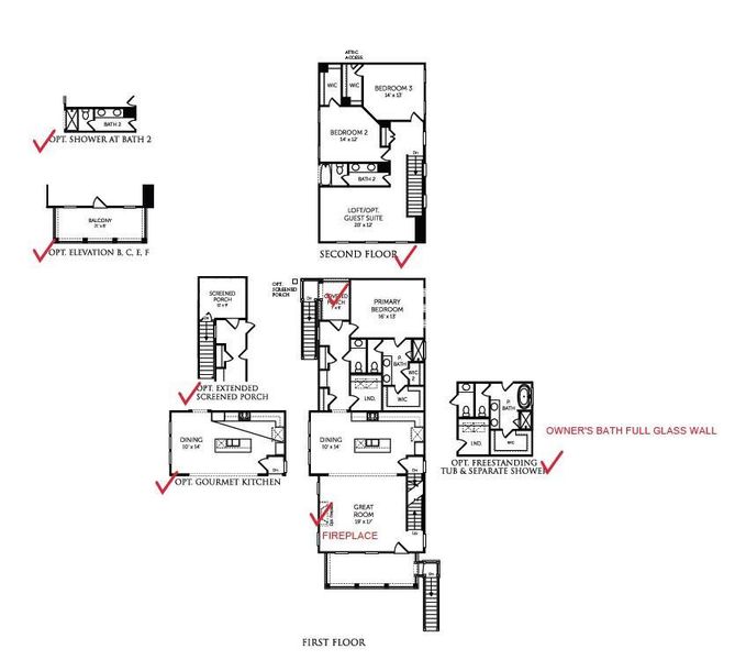 2D floor plan layout of this home in Central Park, Charleston, SC (Image 4).