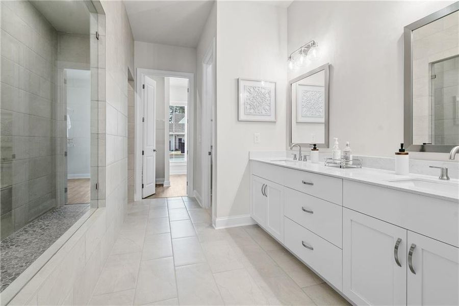 Furnished interior view inside a new home in Promenade at Sawnee Village, Cumming (Image 12). Furnished interior view inside a new home in Promenade at Sawnee Village, Cumming (Image 12).