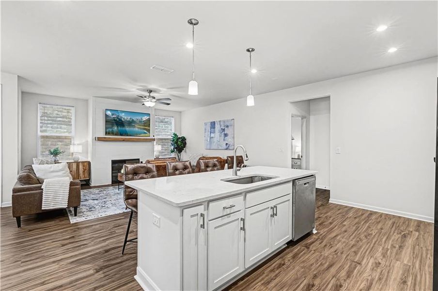 Furnished interior view inside a new home in , Cartersville (Image 43).