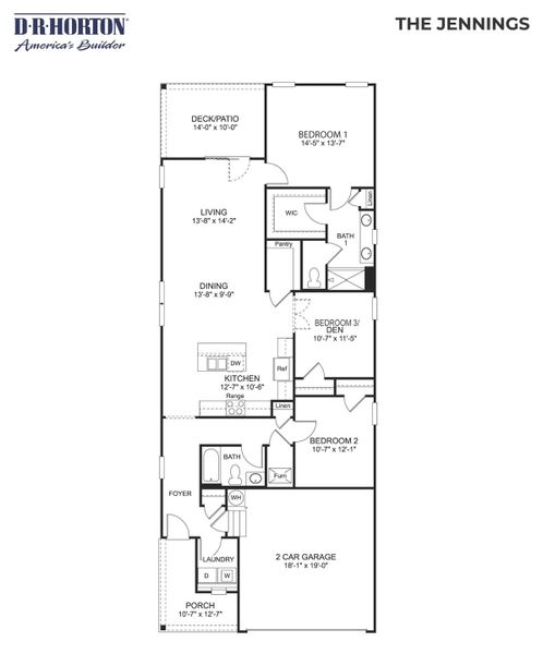 2D floor plan layout of this home in Legacy Farms, White House, TN (Image 5).