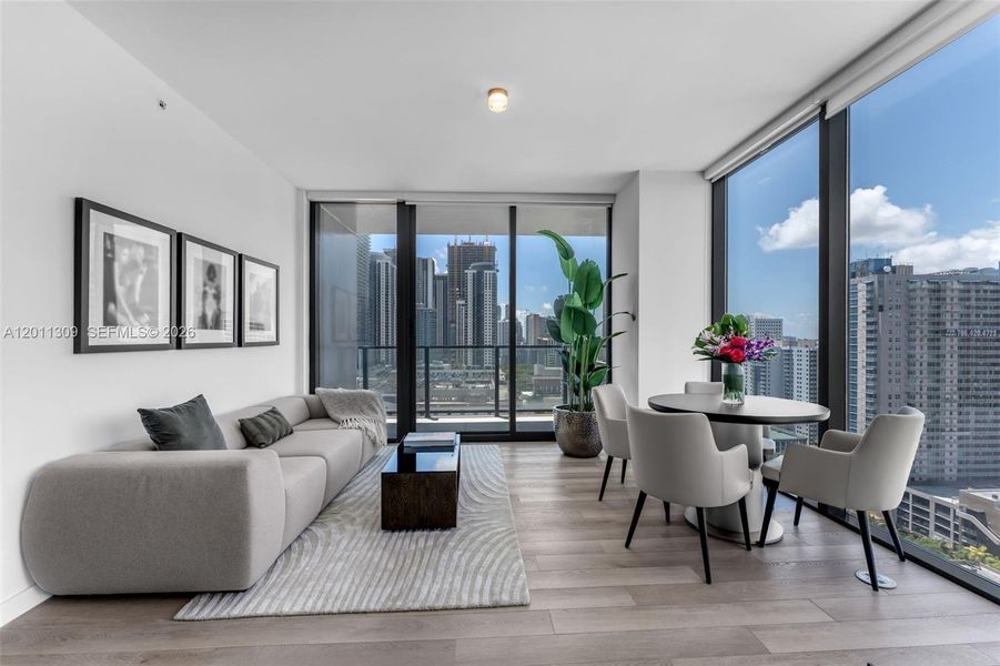 Furnished interior view inside a new home in , Miami (Image 17).