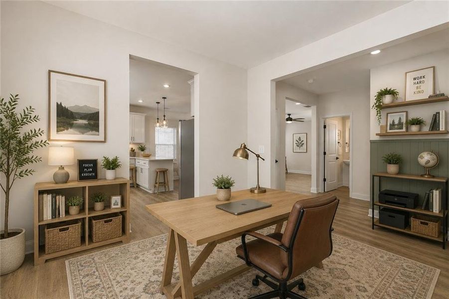 Furnished interior view inside a new home in , Dallas (Image 8).
