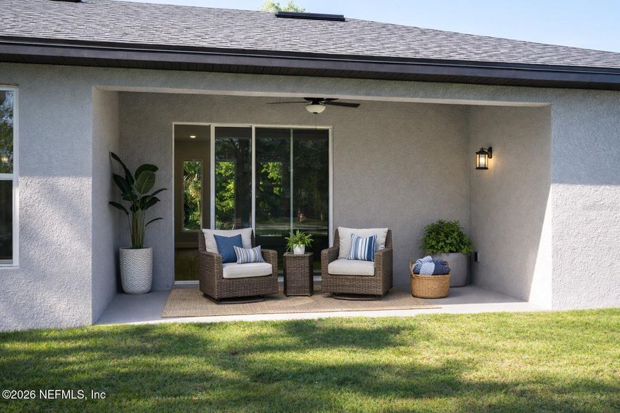 Exterior details and patio area of a home in , Palm Coast (Image 23).