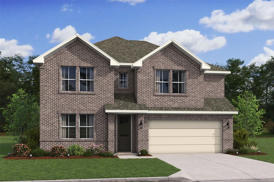 Gorgeous Santa Fe home design by K. Hovnanian Homes in elevation PN built in St. Augustine Meadows. (*Artist rendering used for illustration purposes only.) Gorgeous Santa Fe home design by K. Hovnanian Homes in elevation PN built in St. Augustine Meadows. (*Artist rendering used for illustration purposes only.)