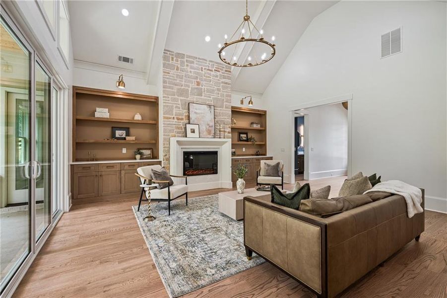 Furnished interior view inside a new home in , Loganville (Image 9). Furnished interior view inside a new home in , Loganville (Image 9).