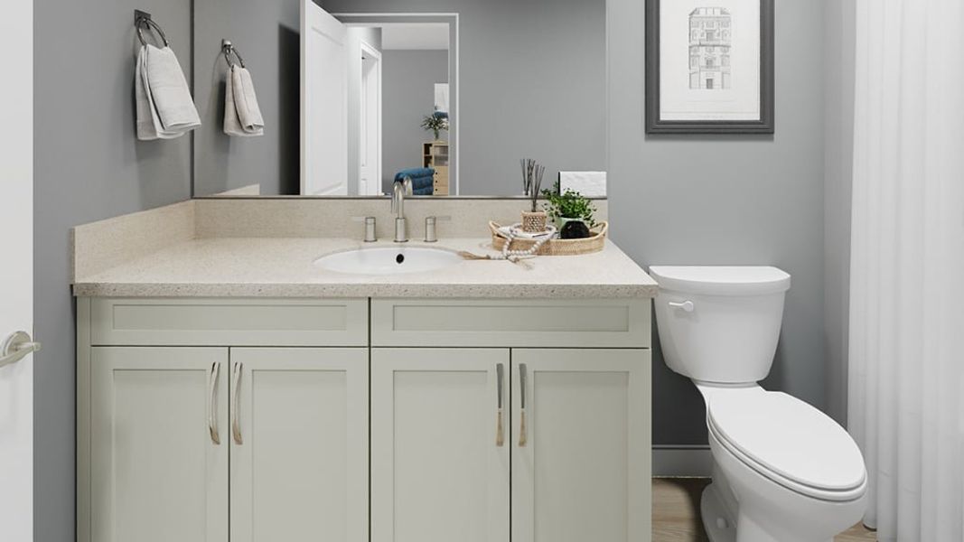 Representative furnished interior of a home built from the Florence by Taylor Morrison in Esplanade at Rivergrass, Naples (Image 14).